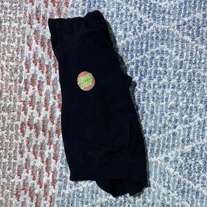 Santa Cruz Skateboards Kids Shorts with Logo - Black and Green - Size 4